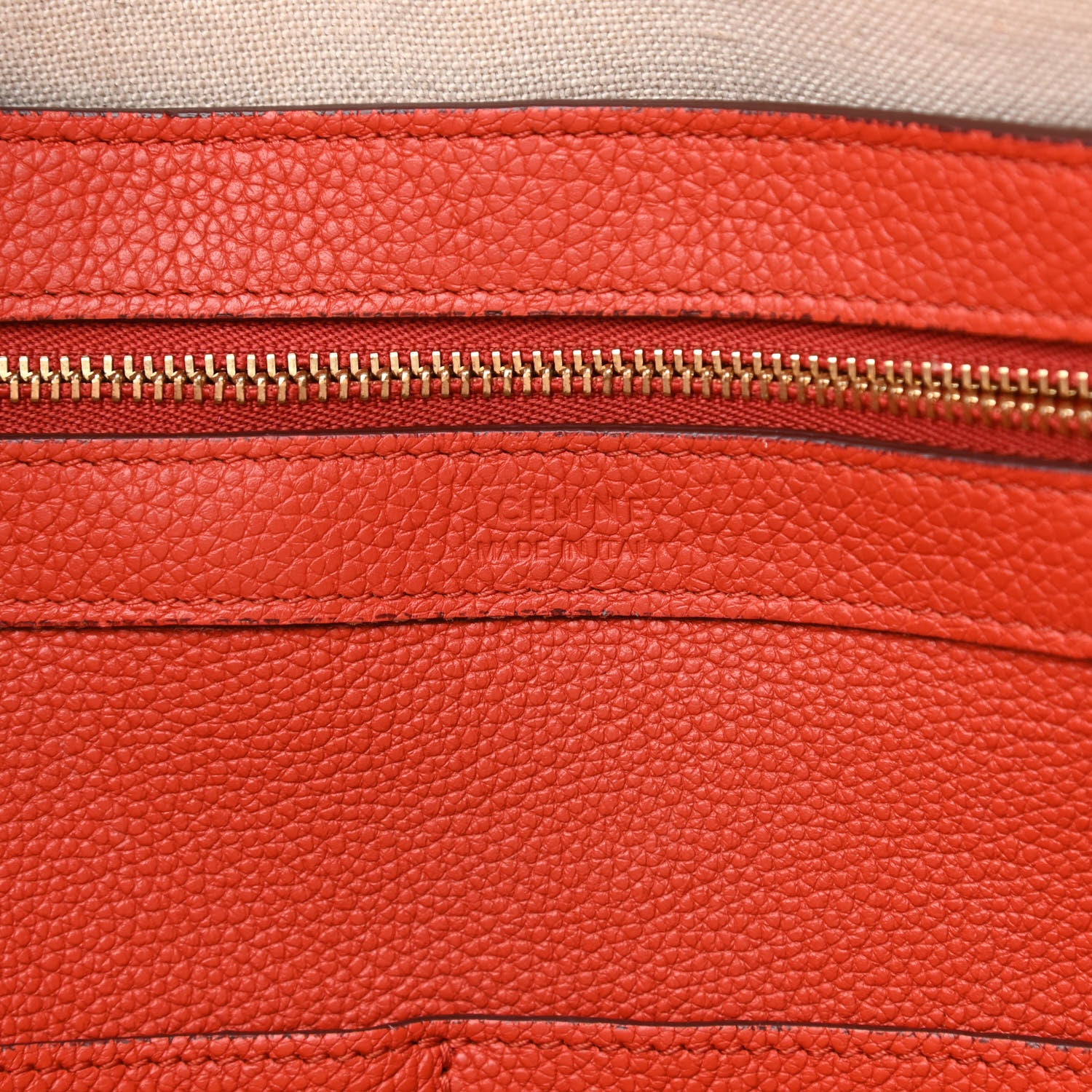 Celine Soft Grained Calfskin Small Belt Cabas Phantom Brick 6 of 15