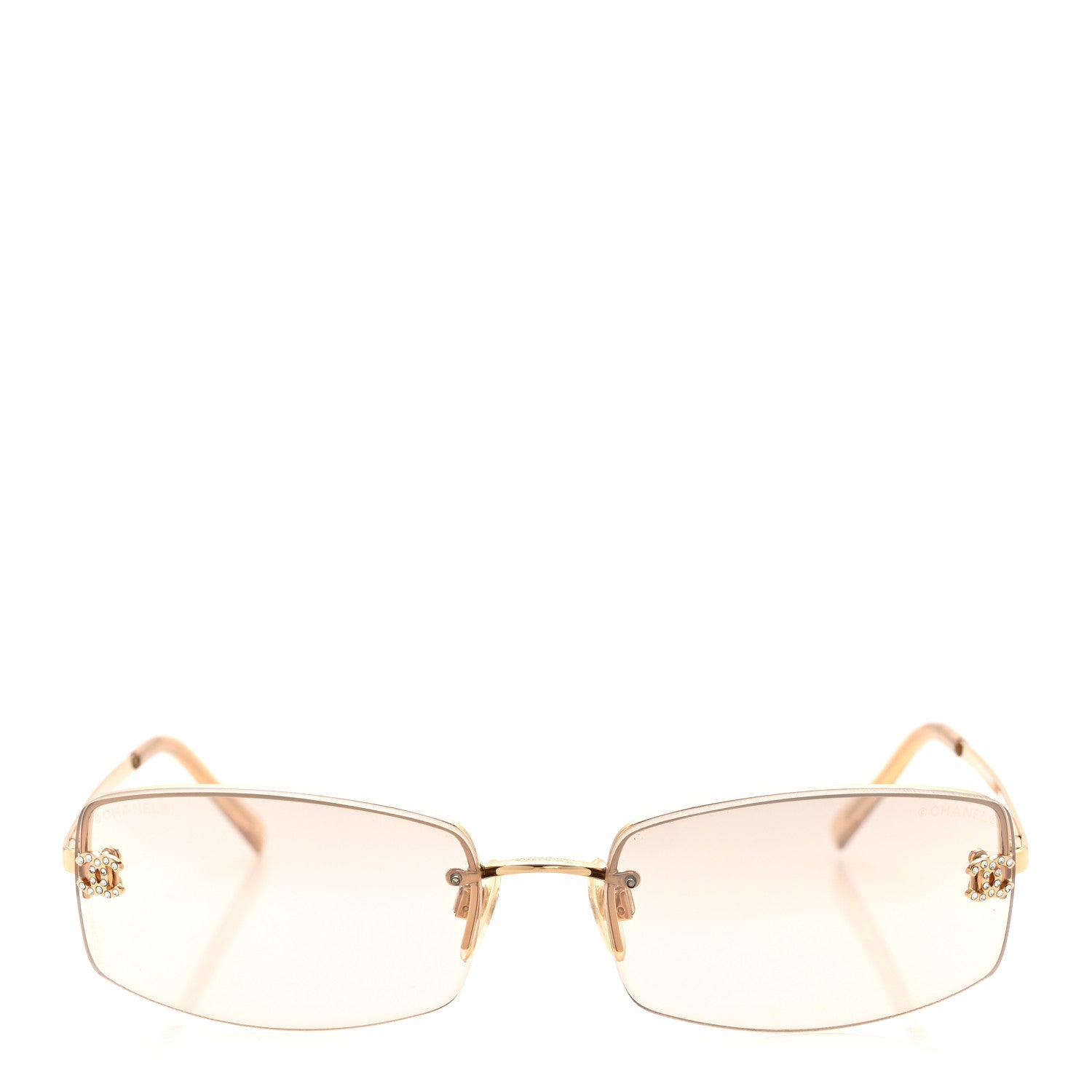 Chanel Crystal CC Logo Sunglasses 4093-B Gold 1871213 – FASHIONPHILE