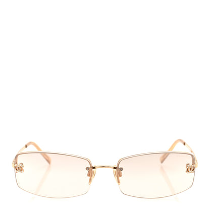 Chanel Crystal CC Logo Sunglasses 4093-B Gold 2 of 8