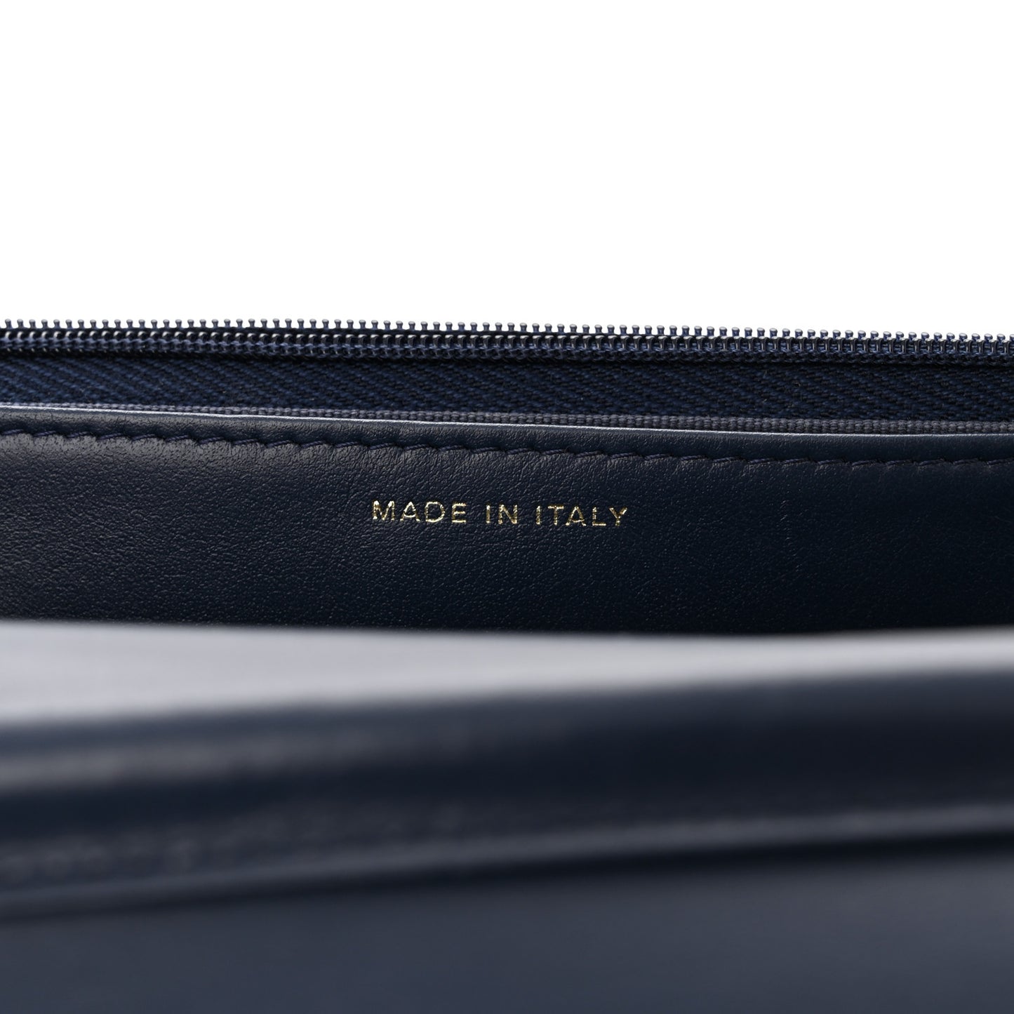 Denim Printed Wallet On Chain WOC Dark Blue