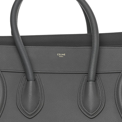 Celine Drummed Calfskin Mini Luggage Kohl 7 of 17