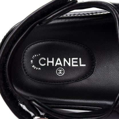 Chanel Lambskin Velcro Dad Sandals 41 Black 8 of 11