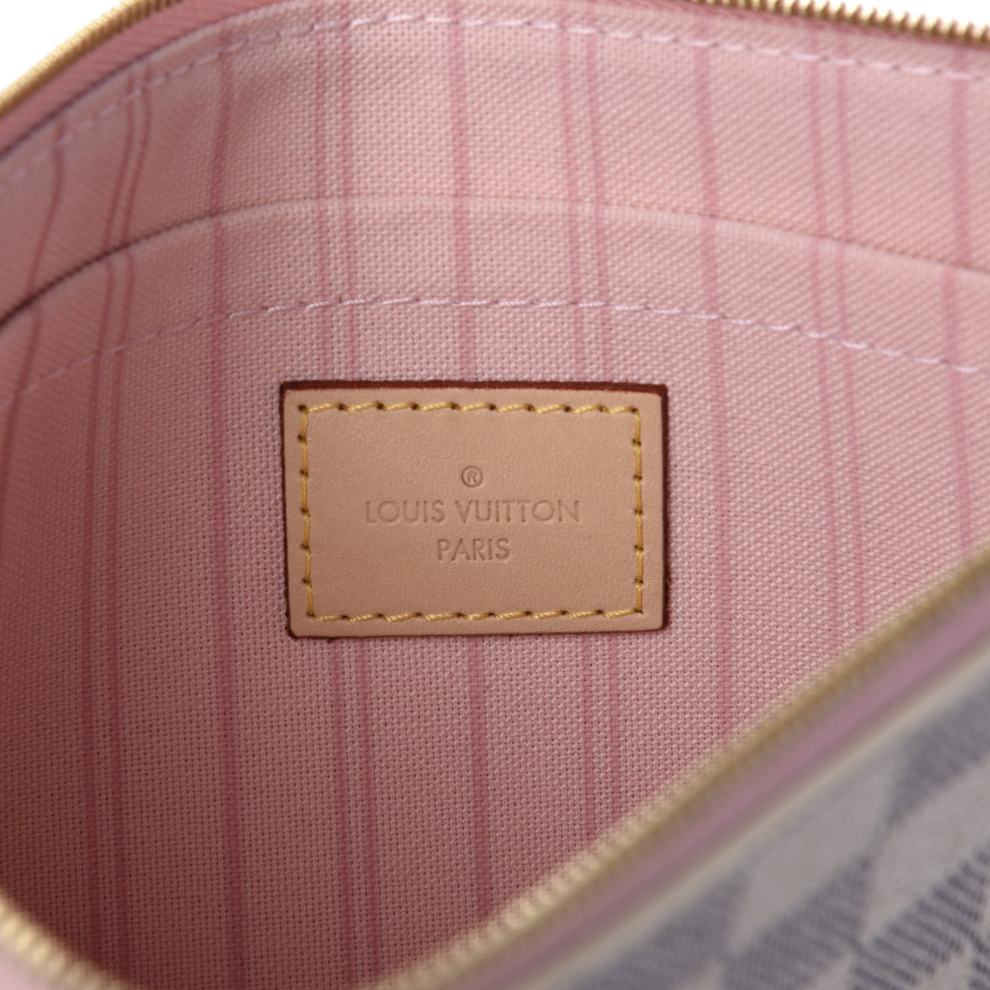 Damier Azur Neverfull MM GM Pochette Rose Ballerine