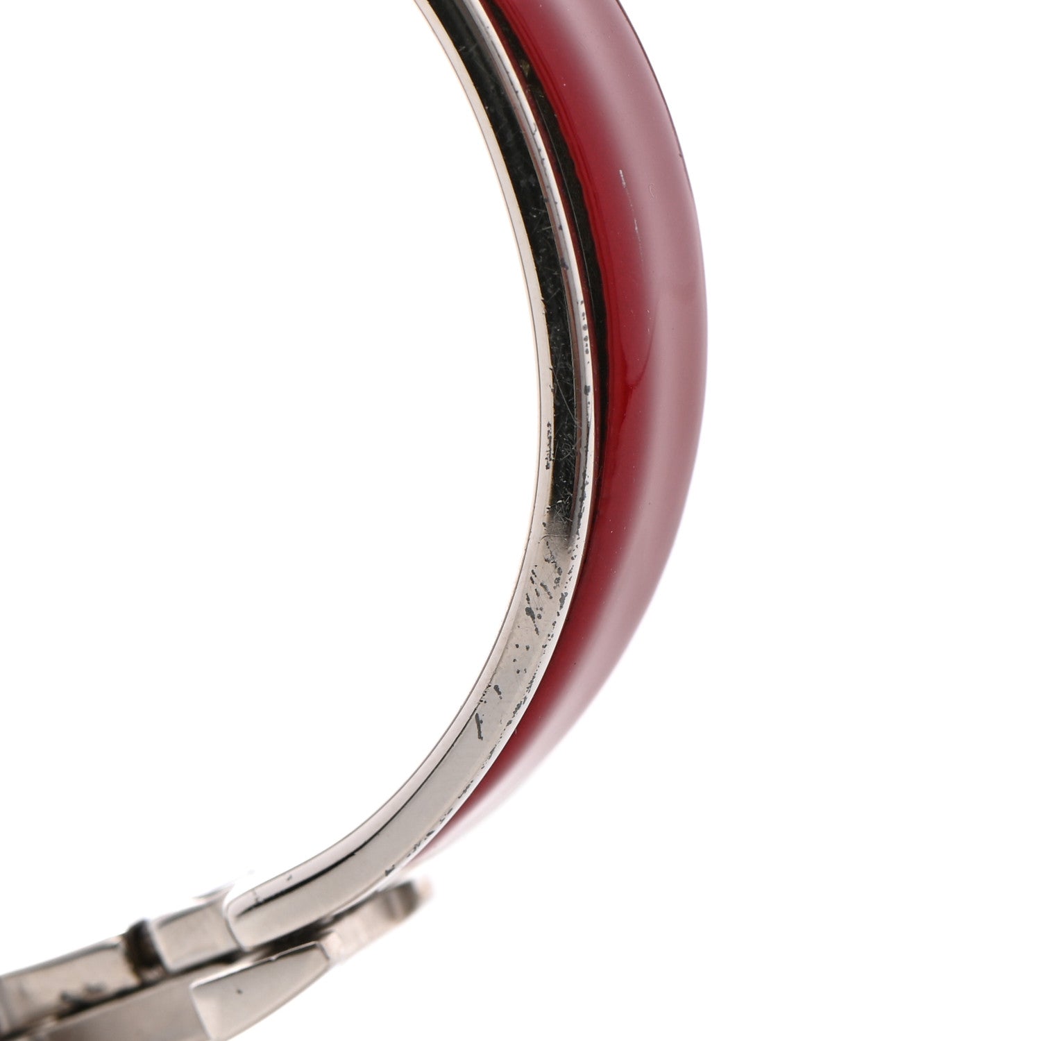 Hermes Enamel Narrow Clic Clac H Bracelet PM Red 7 of 12