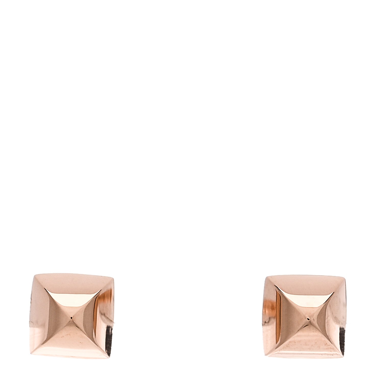 Hermes 18K Rose Gold Clou d'H Stud Earrings 1 of 5