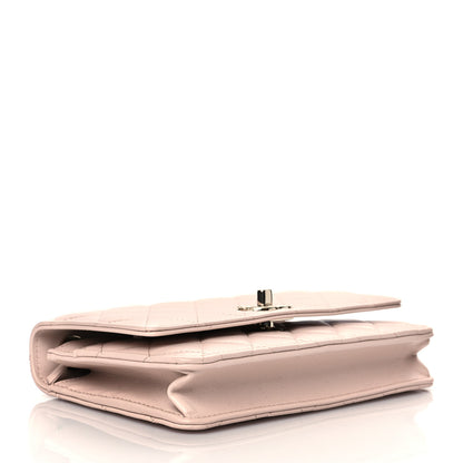 Chanel Lambskin Quilted Trendy CC Wallet On Chain WOC Light Beige 3 of 10