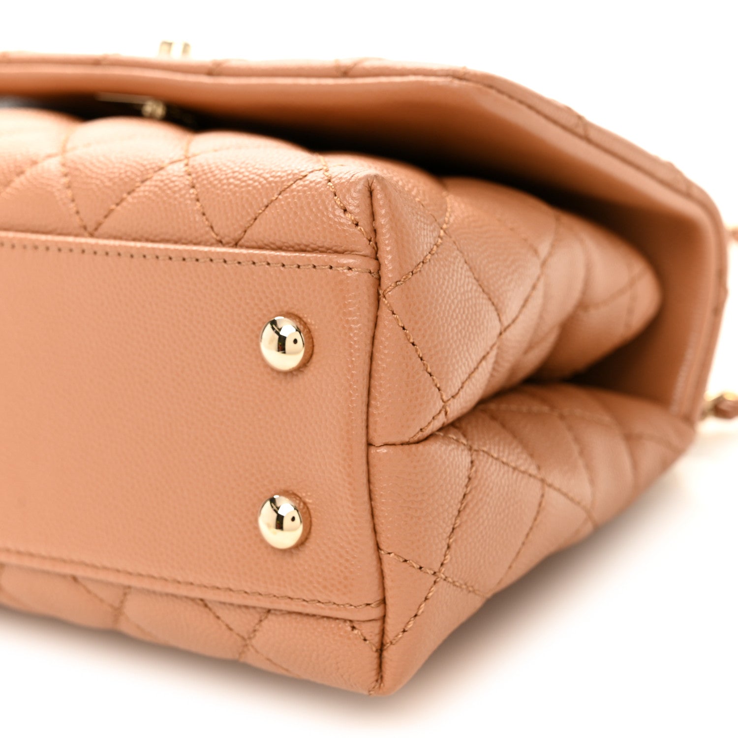 Chanel Caviar Quilted Mini Coco Handle Flap Brown 10 of 10