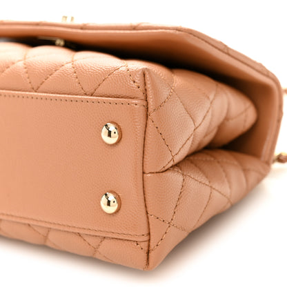 Chanel Caviar Quilted Mini Coco Handle Flap Brown 10 of 10