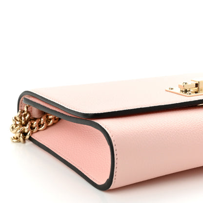 Salvatore Ferragamo Calfskin Gancini Wallet On Chain Pink 9 of 9