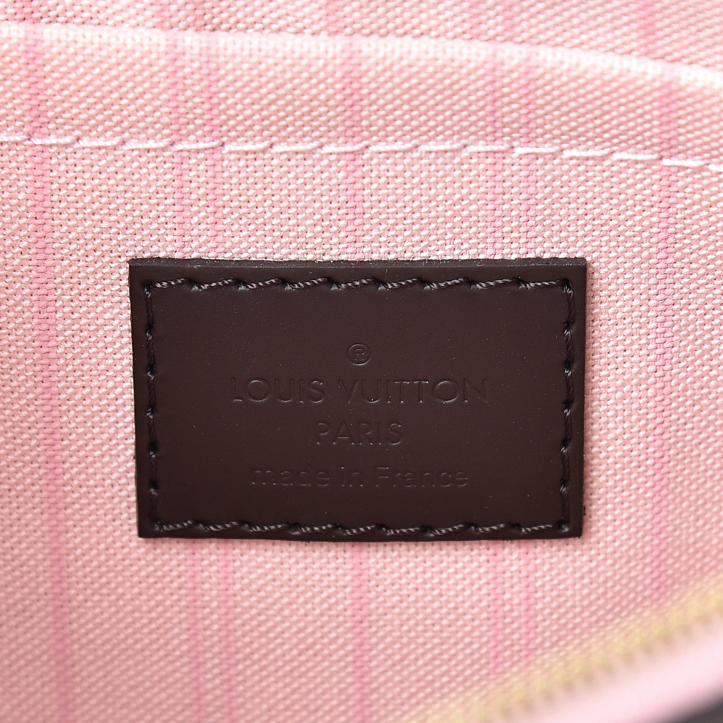 Damier Ebene Neverfull MM GM Pochette Rose Ballerine