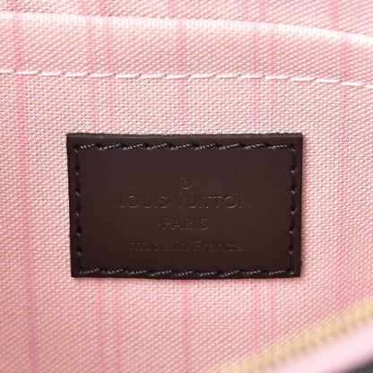Louis Vuitton Damier Ebene Neverfull MM GM Pochette Rose Ballerine 5 of 6