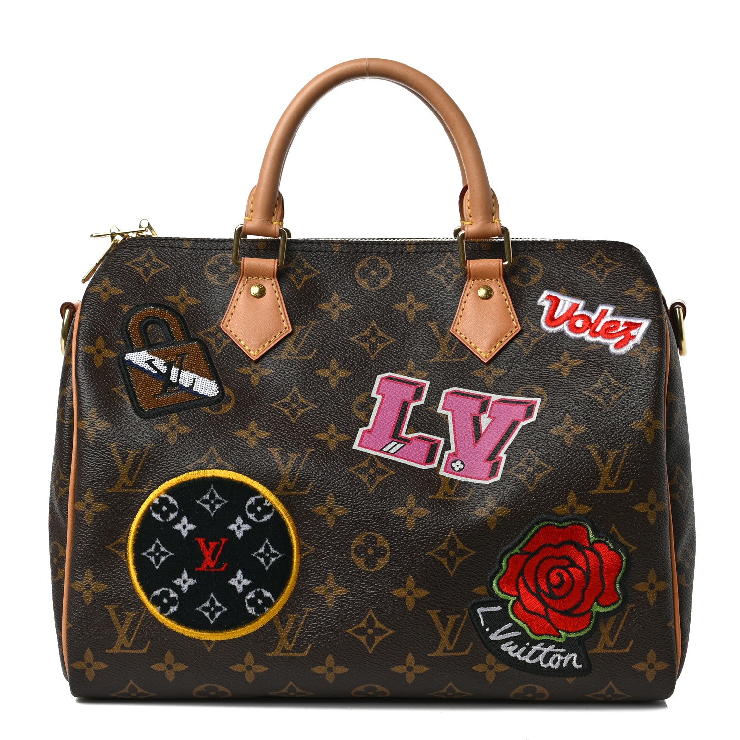 Louis Vuitton Monogram Patches Speedy Bandouliere 30 1 of 8