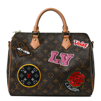 Louis Vuitton Monogram Patches Speedy Bandouliere 30 1 of 8