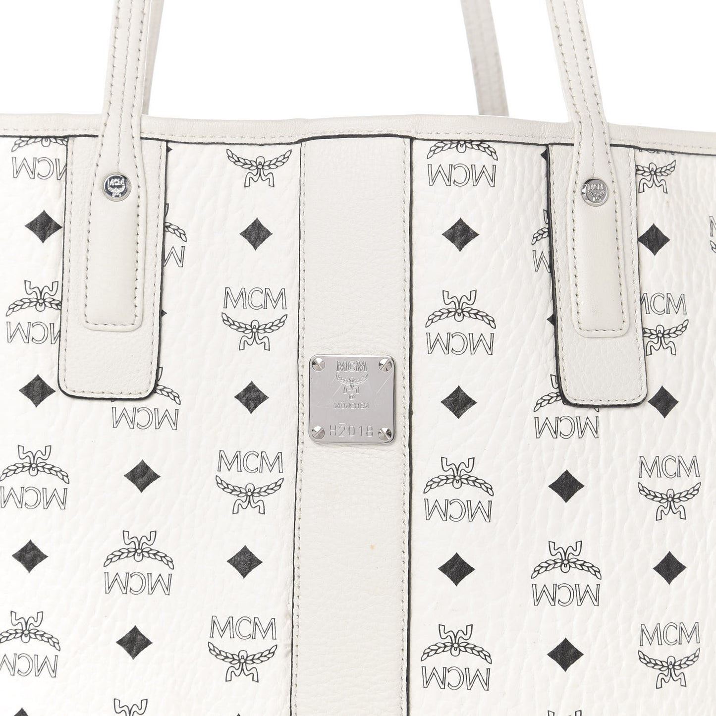 Visetos Large Liz Reversible Shopper Tote White
