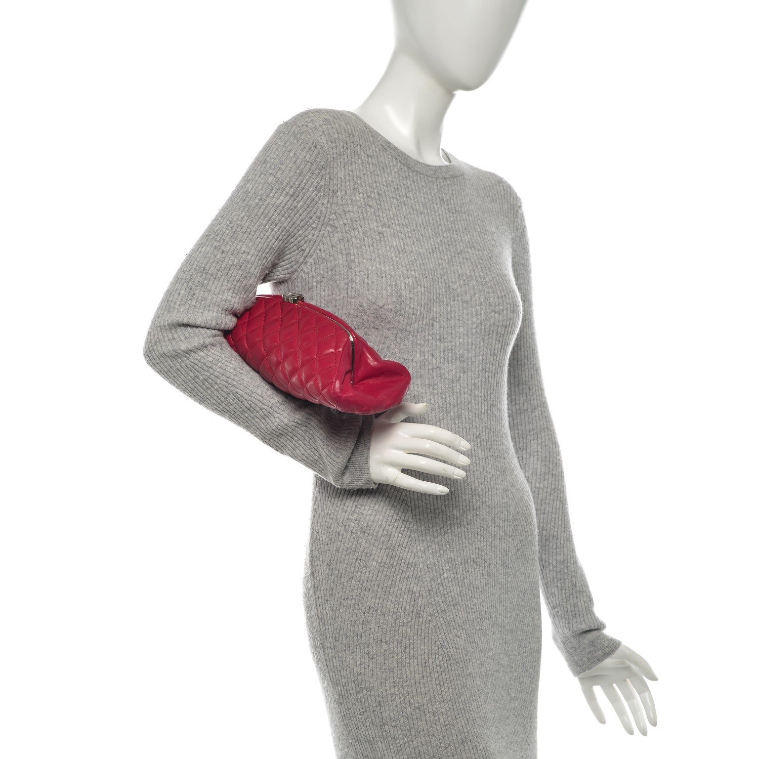 Chanel Lambskin Quilted Timeless Clutch Pink 2 of 8