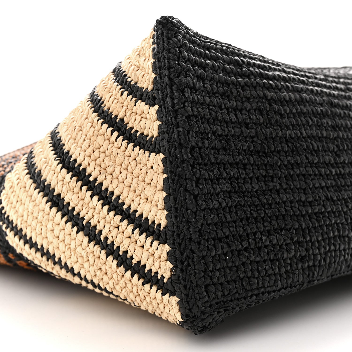 Loewe Raffia Calfskin Paula's Ibiza Medium Puzzle Fold Tote Natural Honey Gold 9 of 11