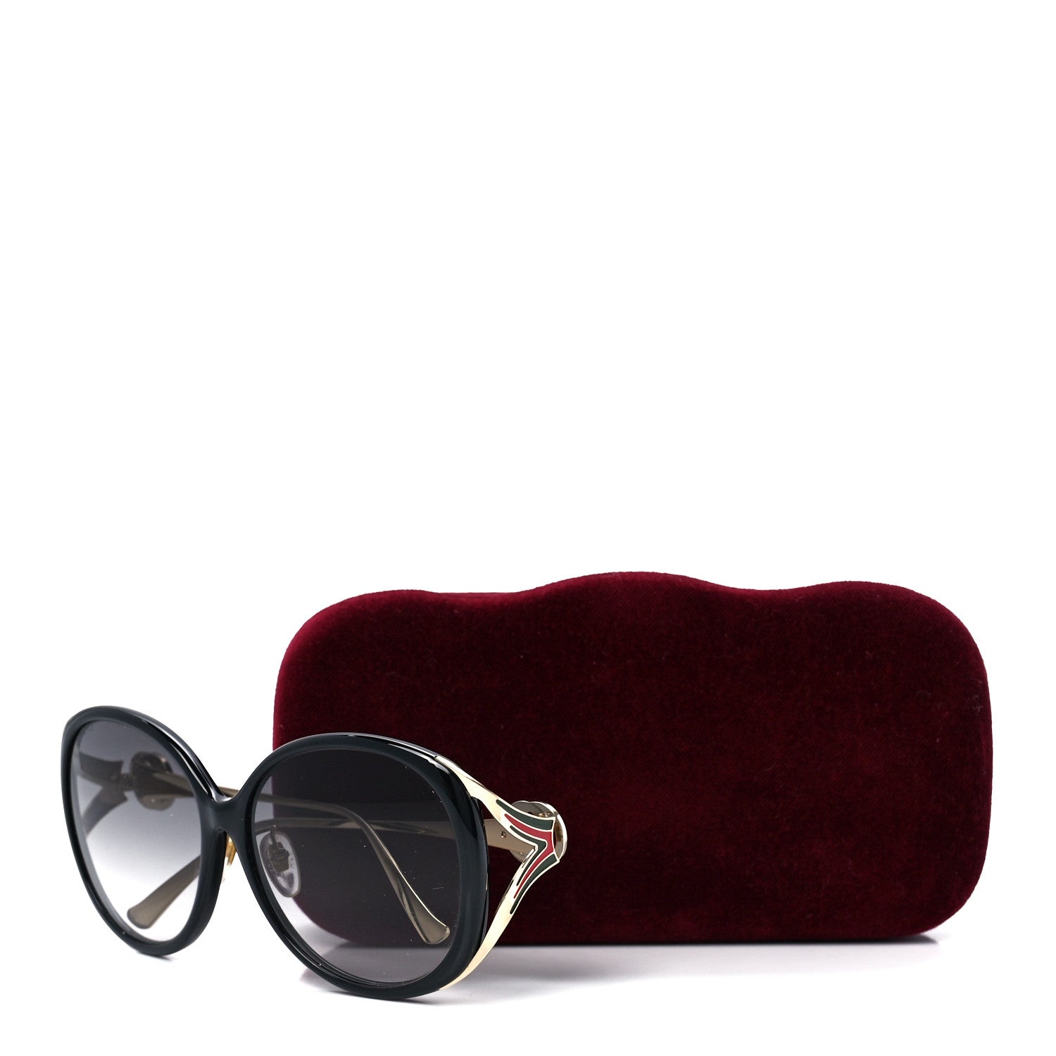 Gucci Round Frame Injected GG0226S Sunglasses Black 8 of 8