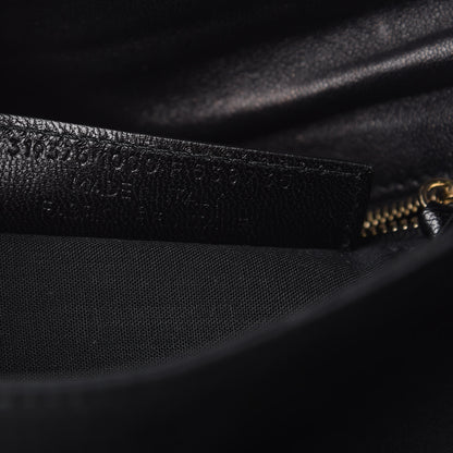 Balenciaga Chevre Gold Metallic Edge Hardware Envelope Clutch Black 7 of 10