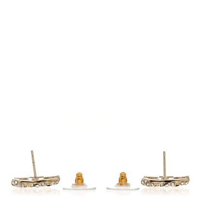 Chanel Crystal CC Earrings Gold 3 of 5