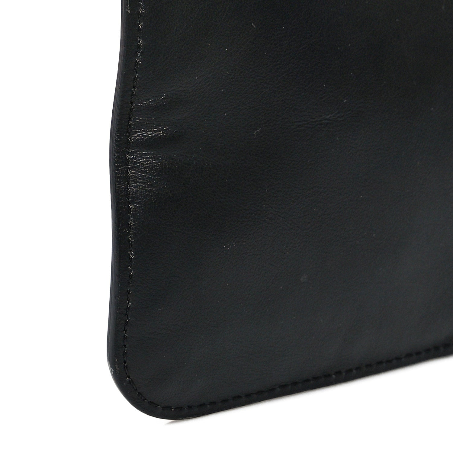 Fendi Vitello Grace Light Logo Fendi Pack Flat Shopping Tote Black 12 of 13