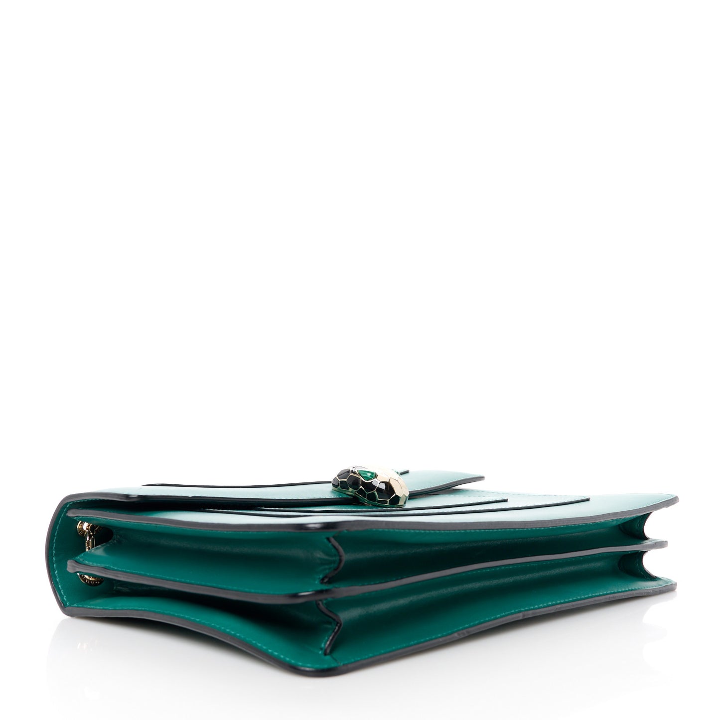 Calfskin Serpenti Forever Shoulder Bag Emerald Green