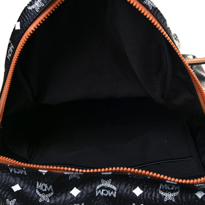 MCM Visetos Medium Stark Backpack Black Cognac 4 of 11