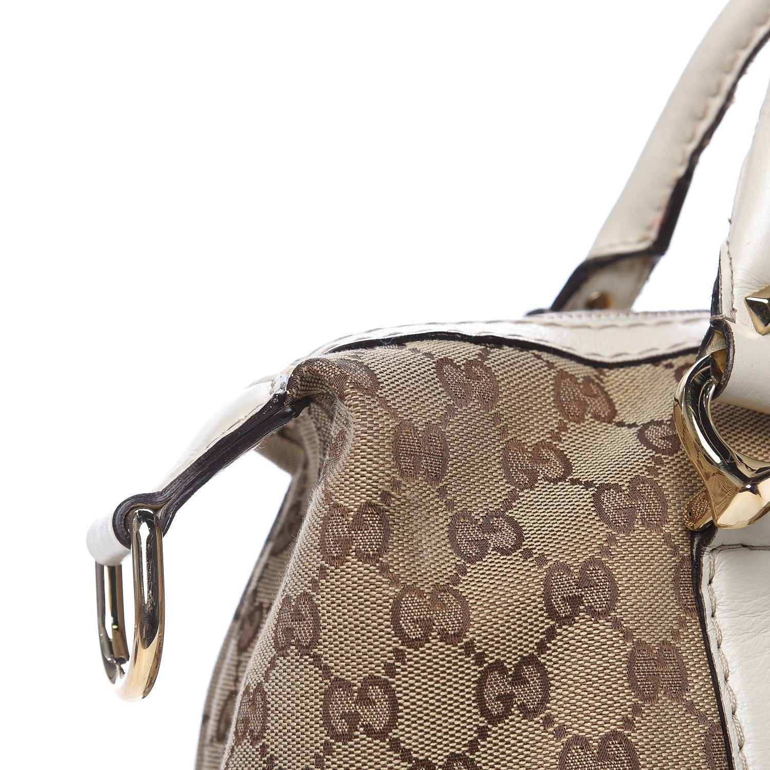 Gucci Monogram Equestrian Horseshoe Bowler White 15 of 19