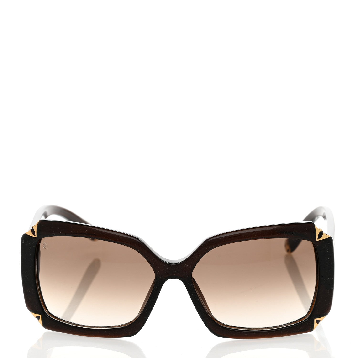 Louis Vuitton Hortensia Cat Eye Sunglasses Z0366W Brown Glitter 2 of 7