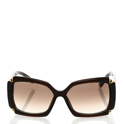 Louis Vuitton Hortensia Cat Eye Sunglasses Z0366W Brown Glitter 2 of 7