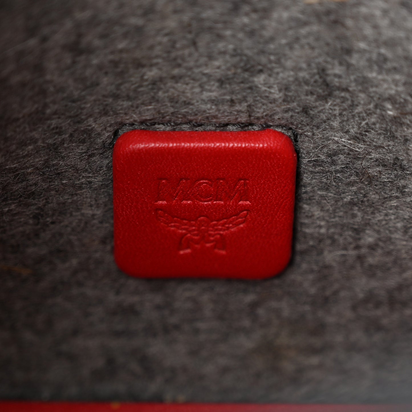 Wool Drawstring Bucket Bag Grey