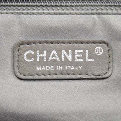 Chanel Vinyl Graphic Edge Flap Bag Black 7 of 11