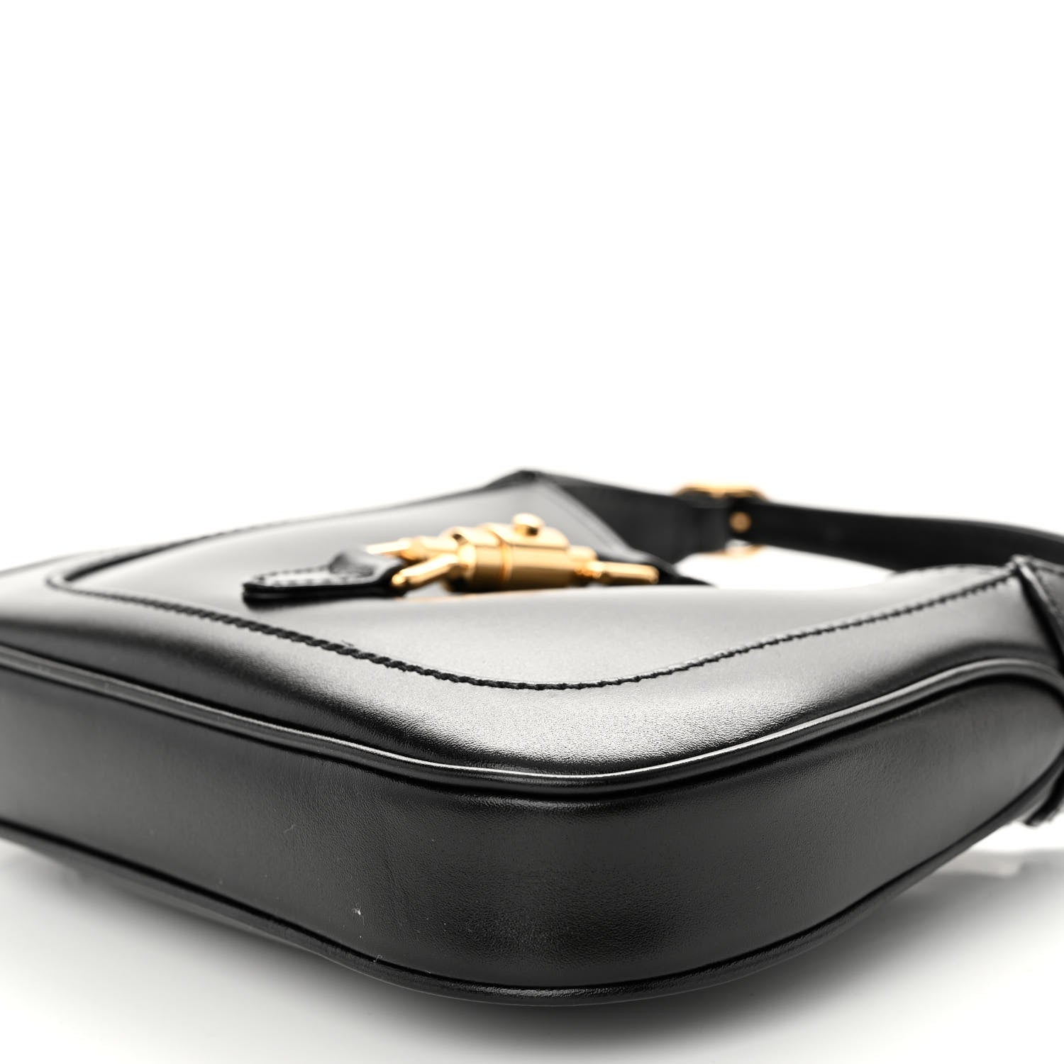 Gucci Boarded Dyana Lux Calfskin Mini Jackie 1961 Hobo Black 9 of 9