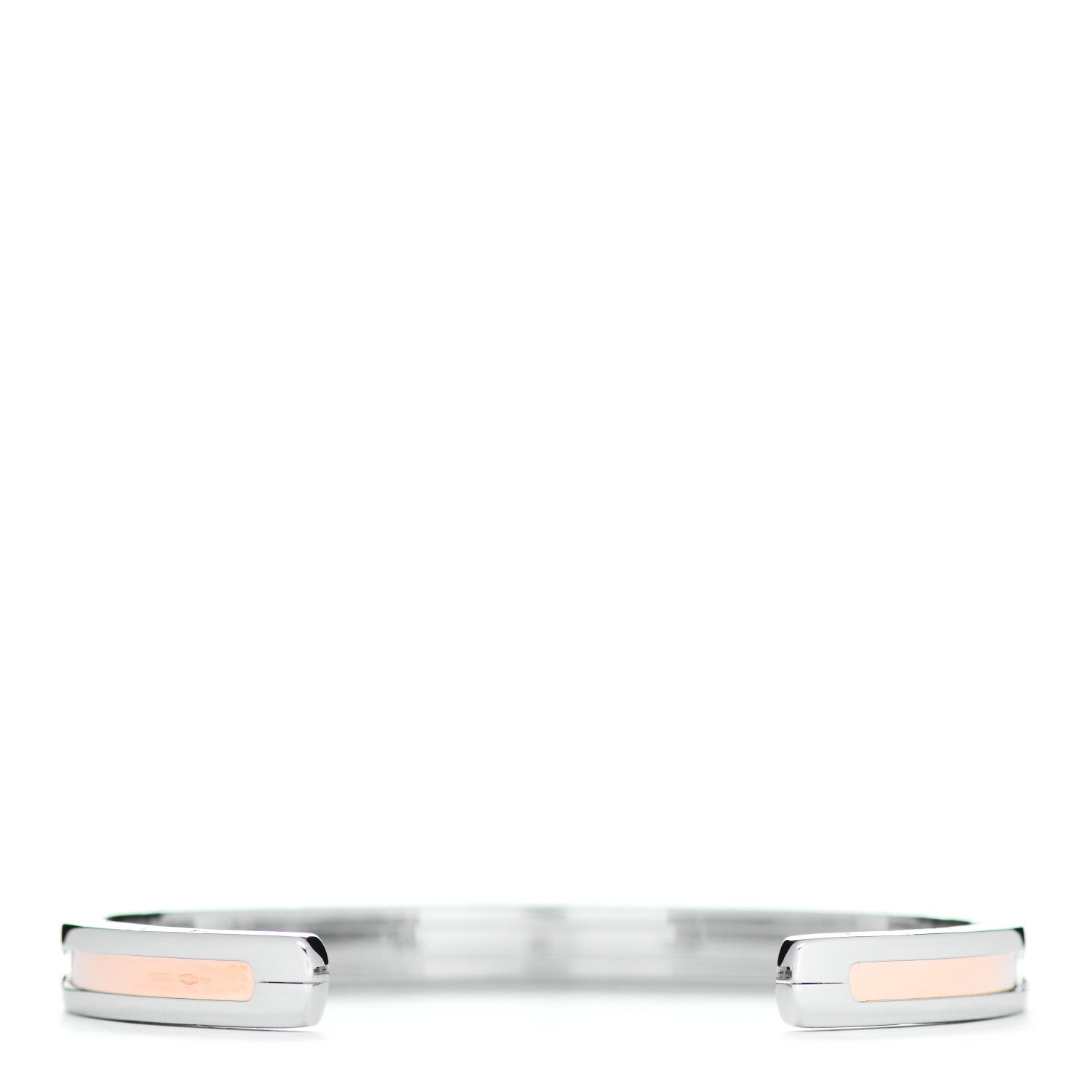 Bulgari 18K Rose Gold Stainless Steel B.Zero1 Cuff Bracelet SM 3 of 4