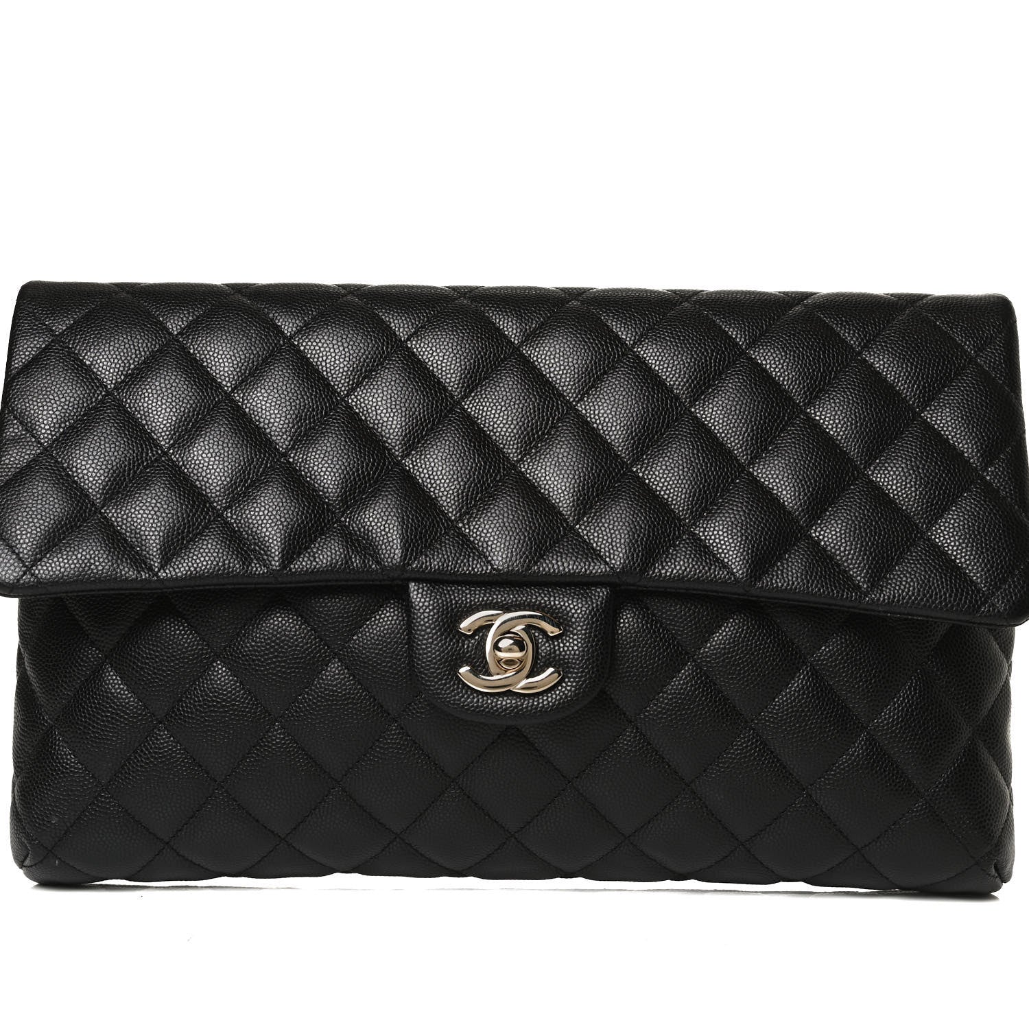 Chanel Caviar Quilted Flap Clutch Black 7 of 12