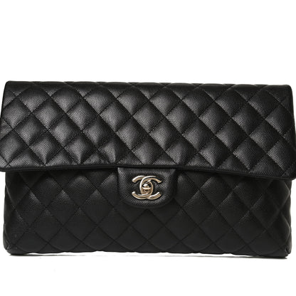 Chanel Caviar Quilted Flap Clutch Black 7 of 12