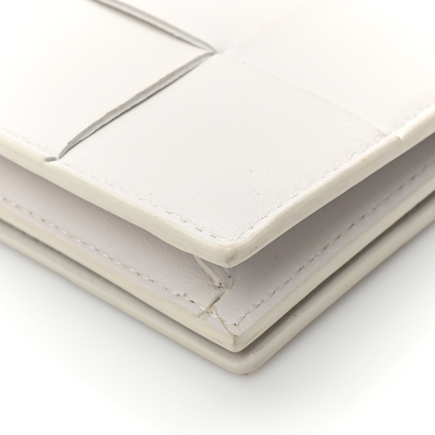 Bottega Veneta Nappa Maxi Intrecciato Card Holder Wallet White 9 of 10
