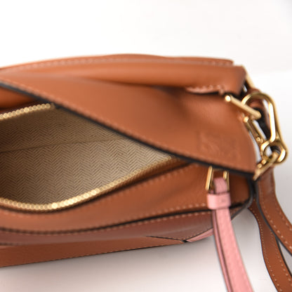 Loewe Calfskin Mini Puzzle Bag Tan Medium Pink 5 of 9