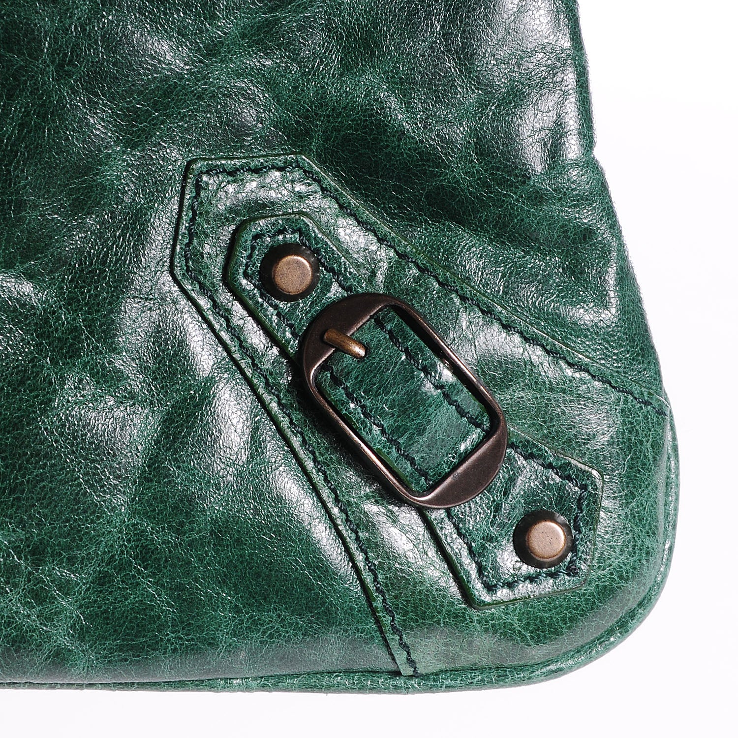 Balenciaga Chevre Small Aumonière Wristlet Emeraude 3 of 11
