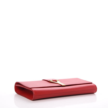Saint Laurent Calfskin Classic Y Ligne Clutch Rouge Orient 4 of 12