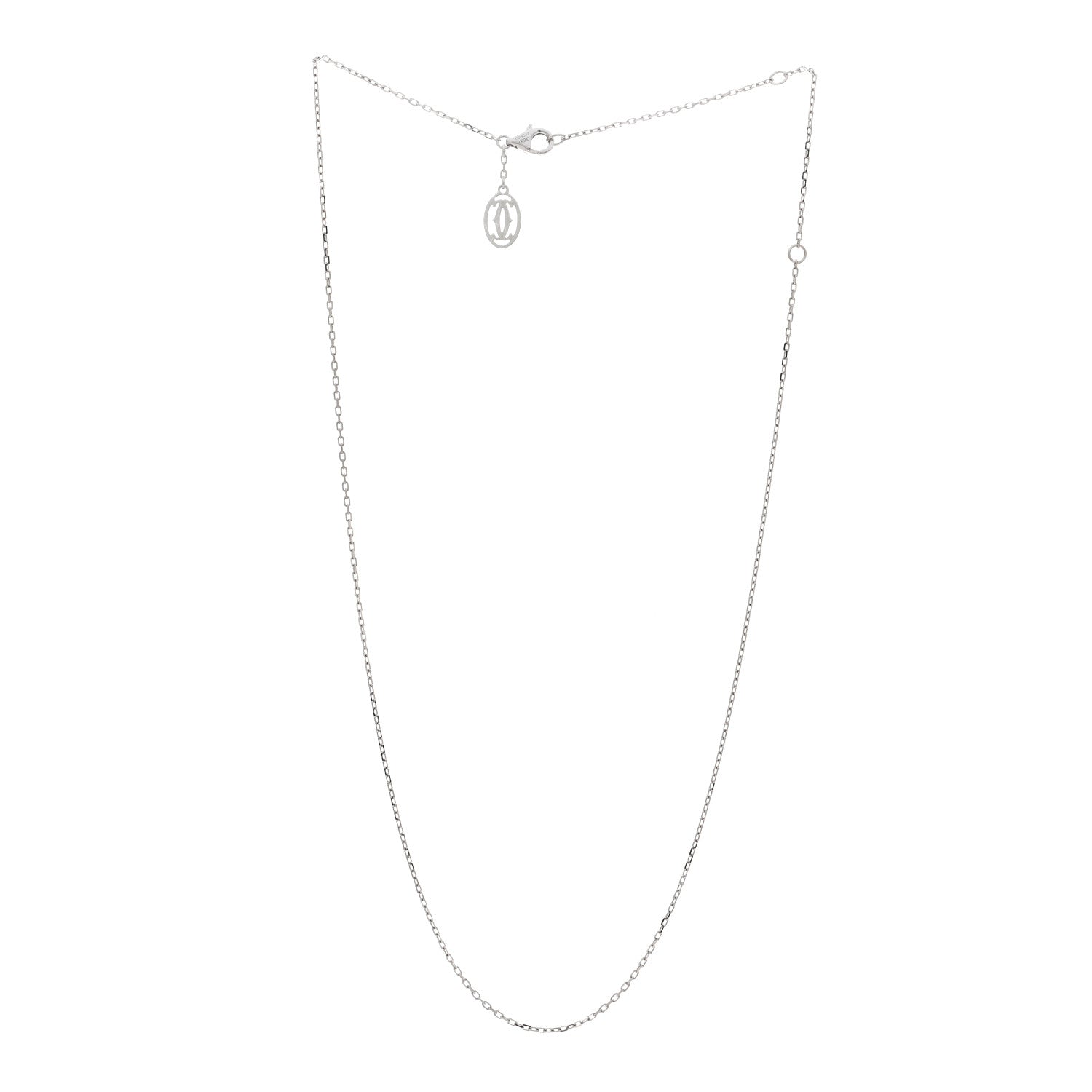 Cartier 18K White Gold Chain Necklace 3 of 5