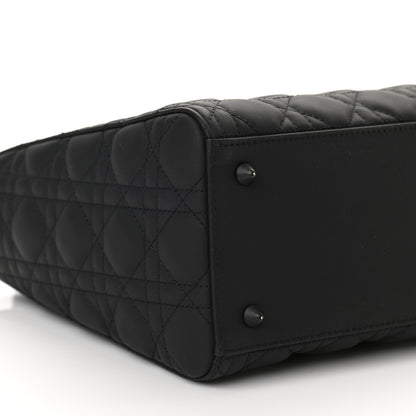 Christian Dior Ultra Matte Calfskin Cannage Medium Lady Dior Black 8 of 9