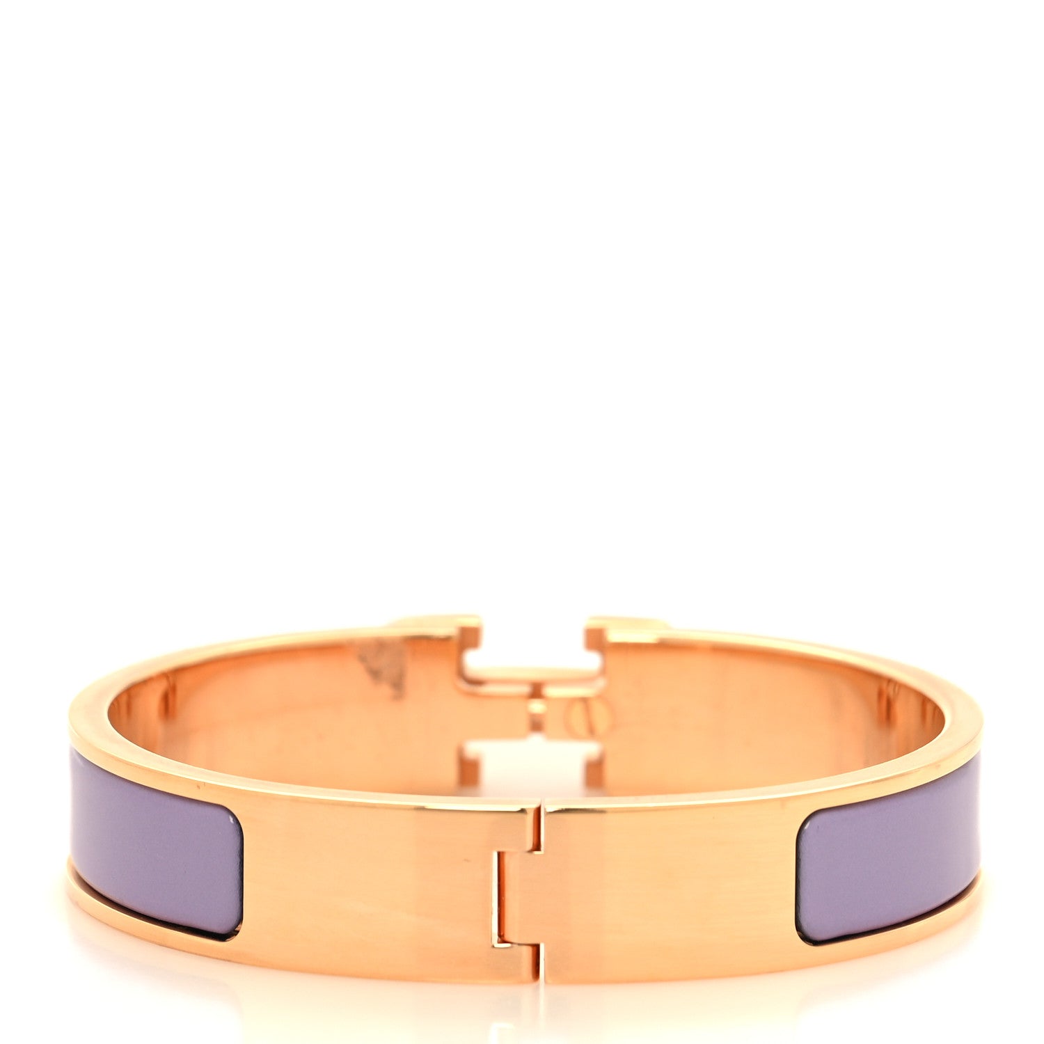 Hermes Enamel Narrow Clic Clac H Bracelet PM Lilas 3 of 4