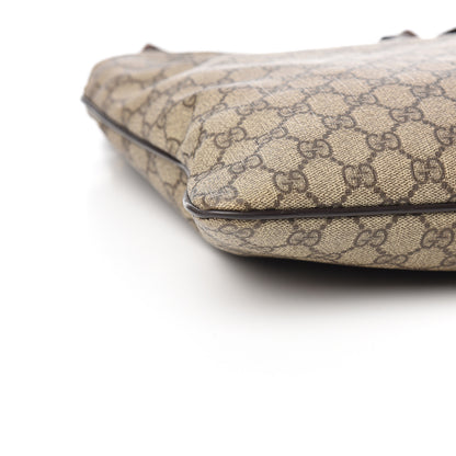 Gucci GG Supreme Monogram Medium Flat Messenger Bag Dark Brown 7 of 9