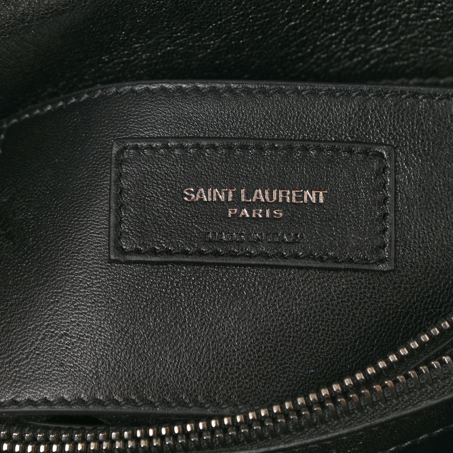 Sheepskin Matelasse Chevron Monogram Medium College Bag Black