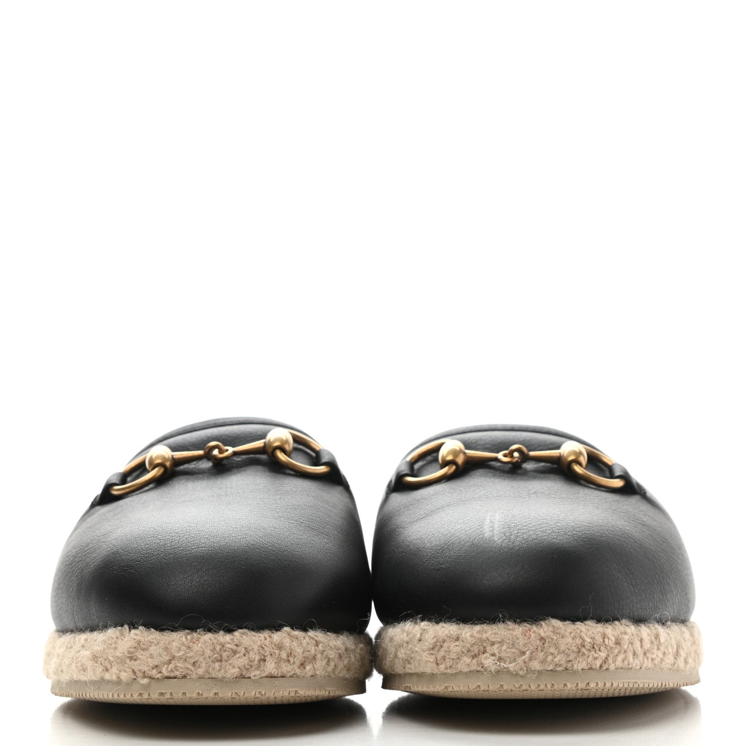 Gucci Nappa Wool Womens Fria Slippers 38.5 Black Butterscotch 2 of 9