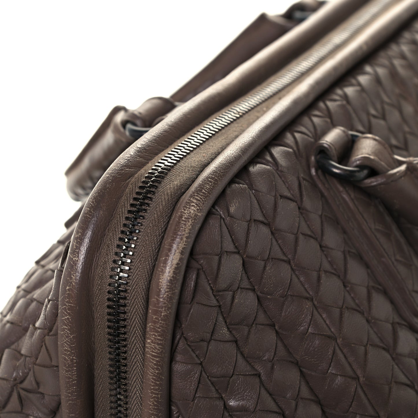 Nappa Intrecciato New Bond Satchel Ebano