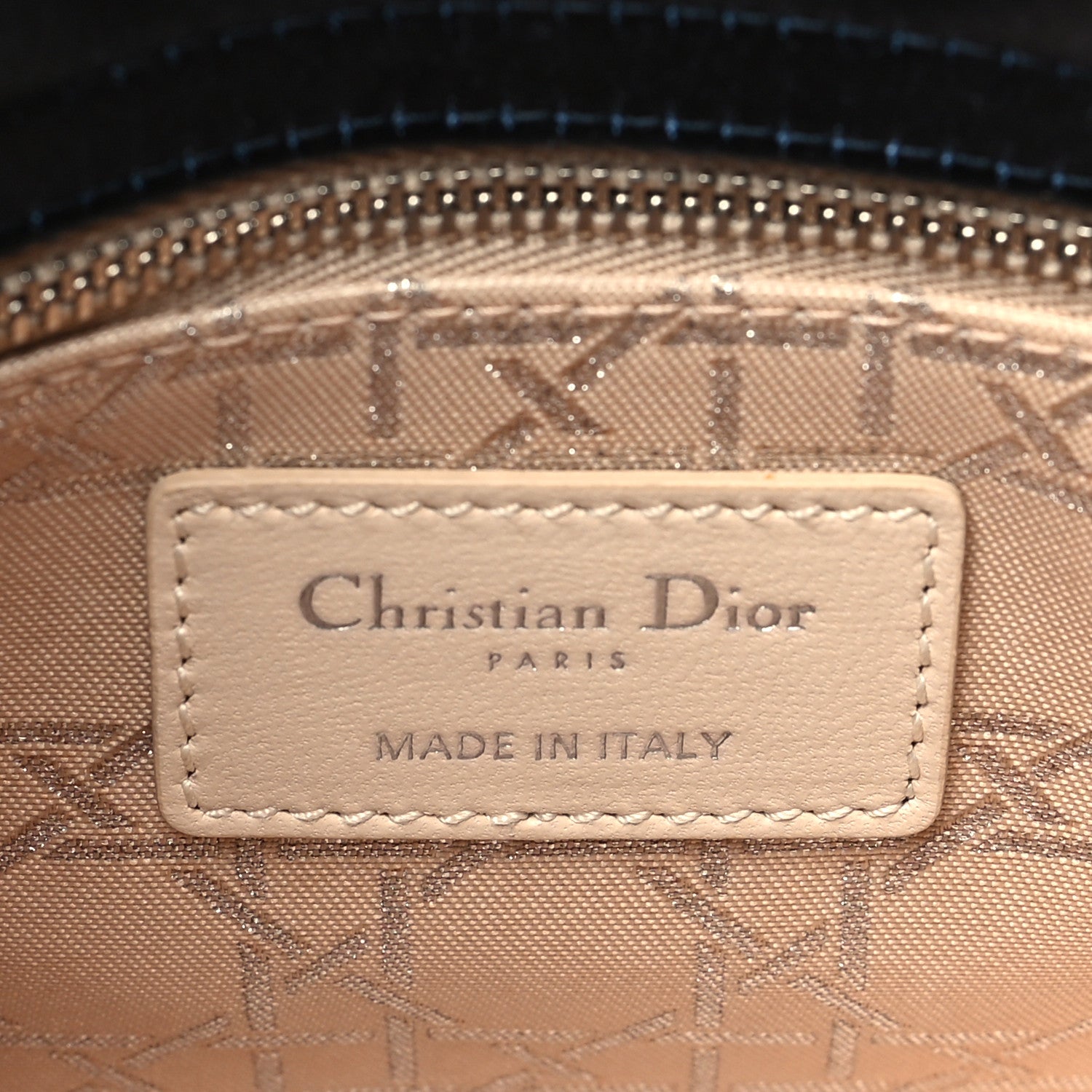 Christian Dior Satin Crystal Cannage Mini Lady Dior Navy 1706361
