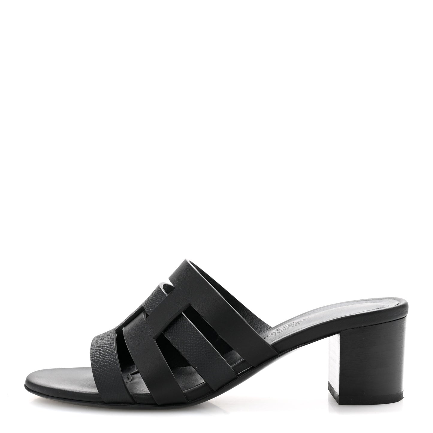 Calfskin Epsom Amica Sandals 35 Black