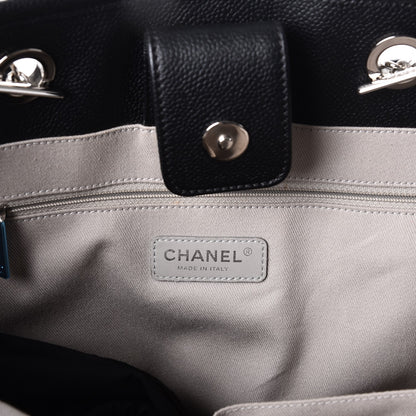 Chanel Glazed Calfskin Small Deauville Tote Black 6 of 11
