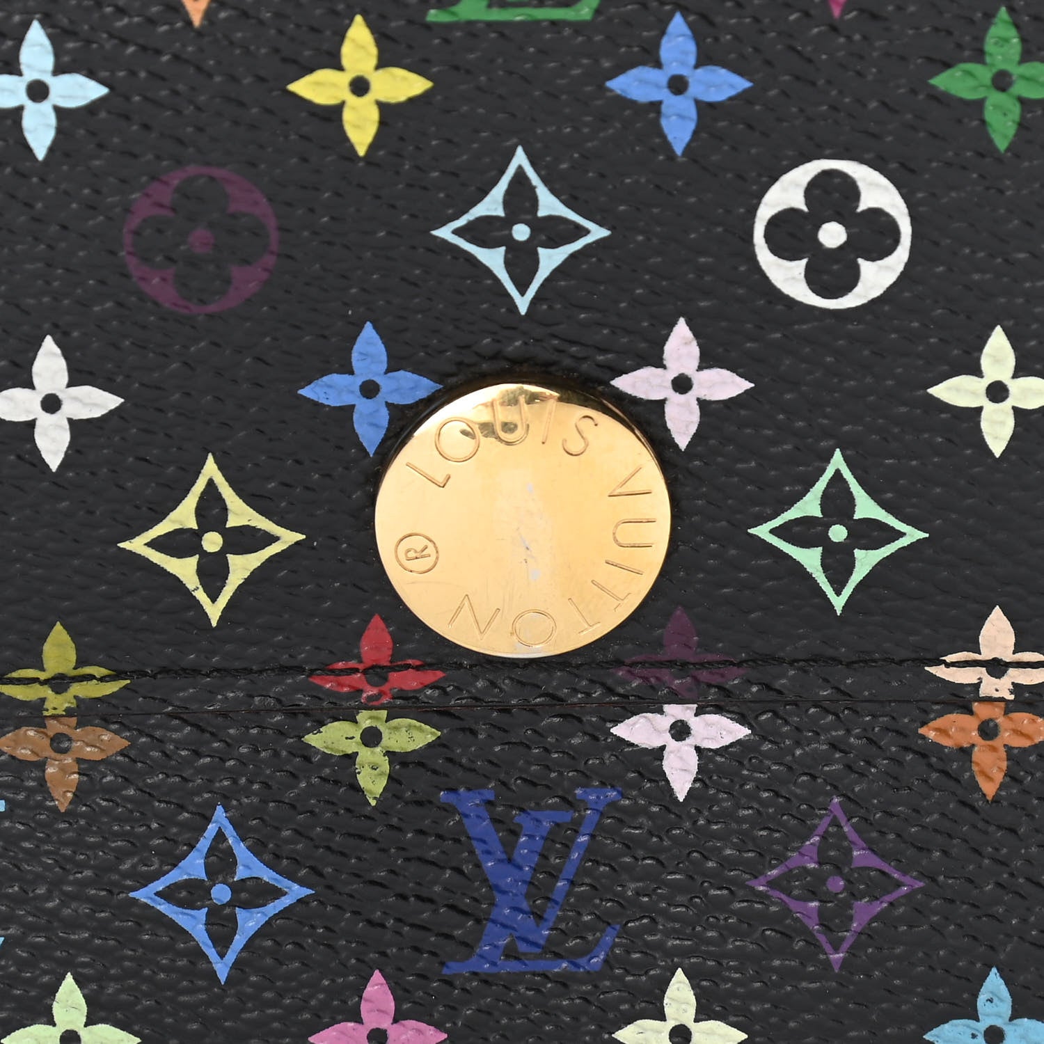 Louis Vuitton Monogram Multicolor Sarah Wallet Black 7 of 12